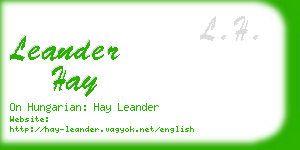 leander hay business card